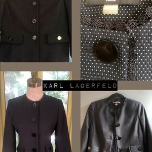 Karl Lagerfeld polkadot pantsuit, size 2 US